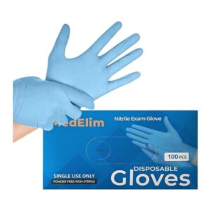 Nitrile Medical Gloves, Blue, 5 Mil (100)