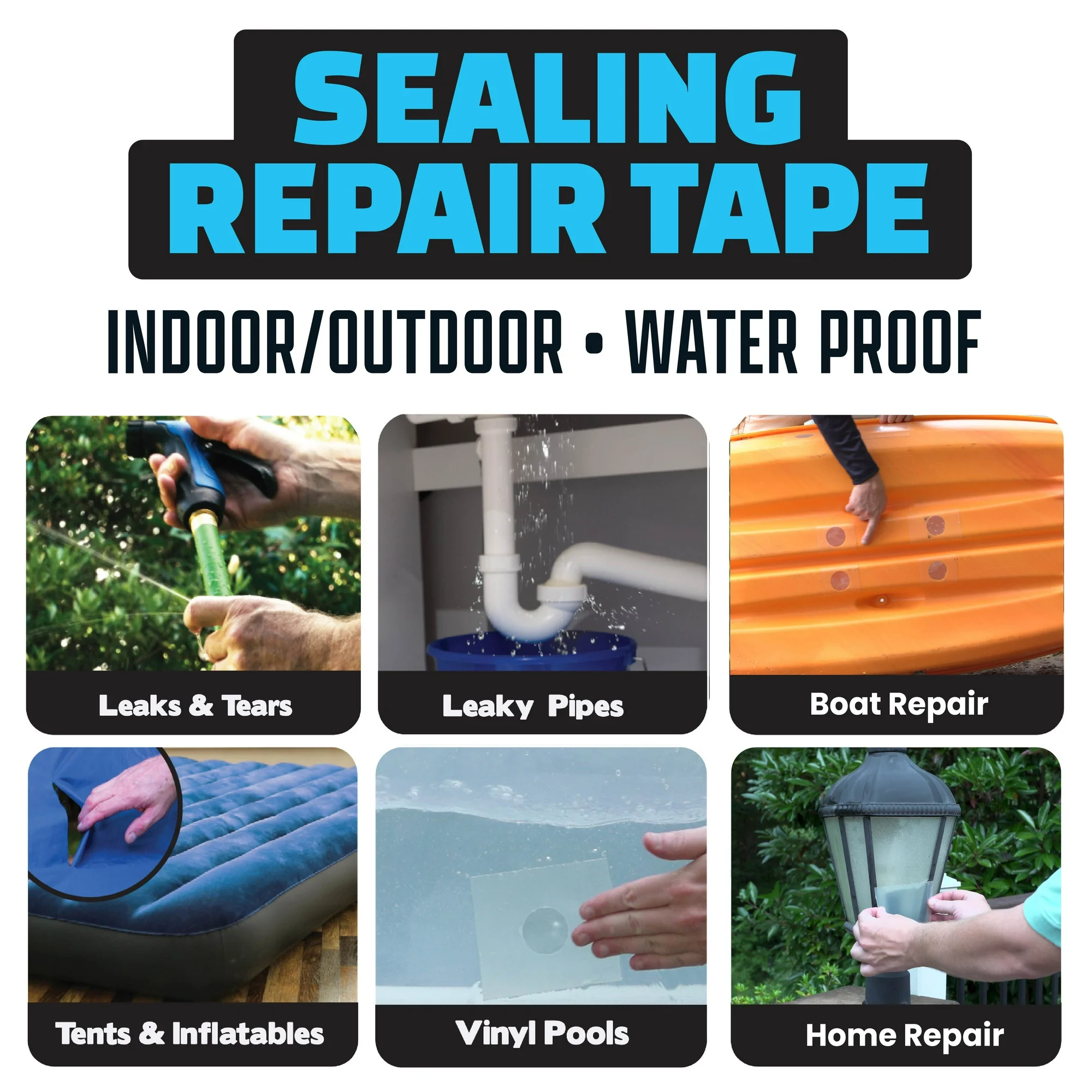 Alien Shield Transparent Sealing Tape Waterproof Repair Tape Adhesive Strips Patch Tape to Repair Tears, Cracks, and Leaks, 3 Rolls Total 15 Feet Rolls x 4” Width As Seen On TV, 3 Pack - Image 7