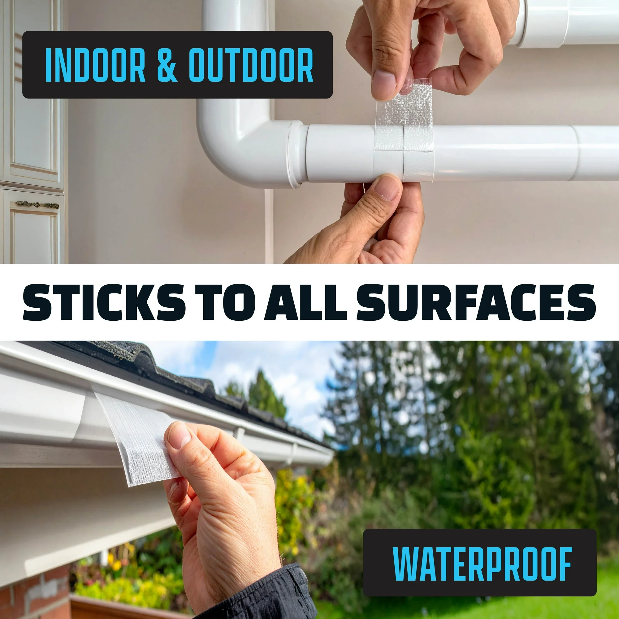 Alien Shield Transparent Sealing Tape Waterproof Repair Tape Adhesive Strips Patch Tape to Repair Tears, Cracks, and Leaks, 3 Rolls Total 15 Feet Rolls x 4” Width As Seen On TV, 3 Pack - Image 4