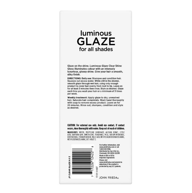 John Frieda Clear Hair Shine Gloss Treatment, Luminous Glaze, Rich Color, without Frizz, for Men and Women, 6.5 oz - Image 5