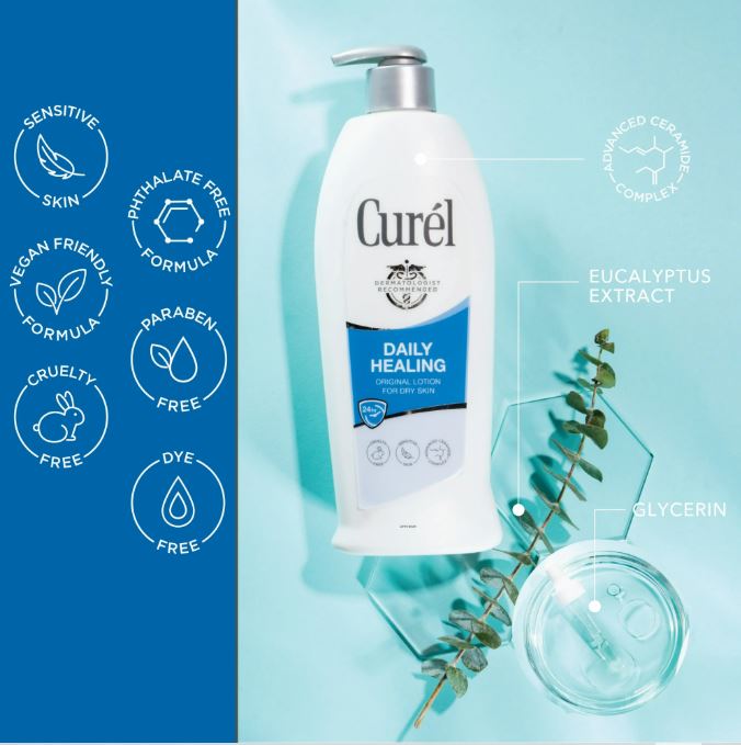 Curél Daily Healing Hand and Body Lotion for Dry Skin, Dermatologist Recommended, 13 oz - Image 5